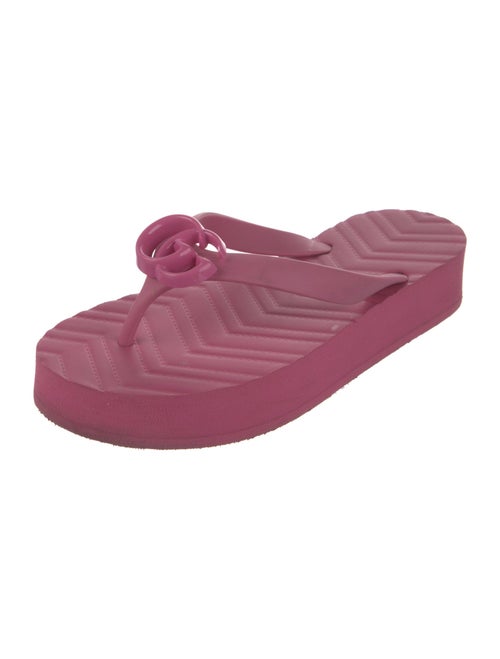 Gucci Running GG Logo Rubber Flip Flops