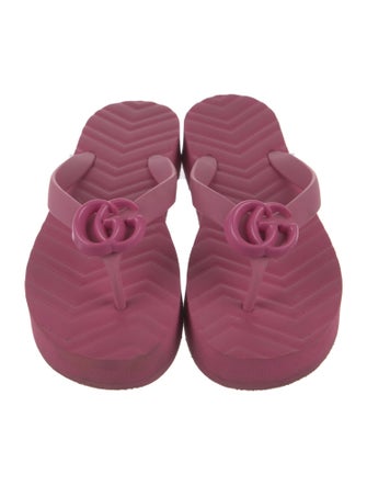 Gucci Running GG Logo Rubber Flip Flops