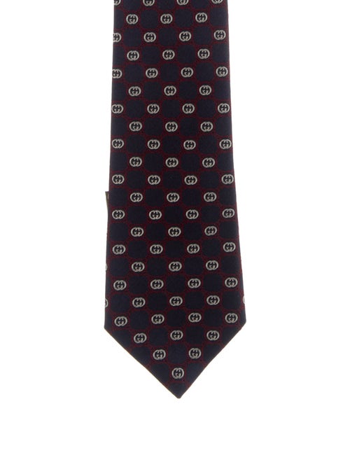 Gucci GG Chain Print Silk Tie