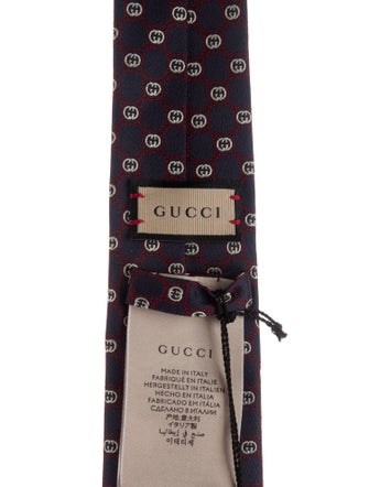 Gucci GG Chain Print Silk Tie