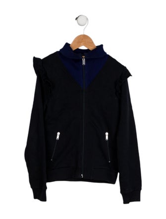 Gucci Girls Web Ruffle Trimmed Jacket