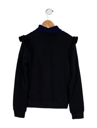 Gucci Girls Web Ruffle Trimmed Jacket