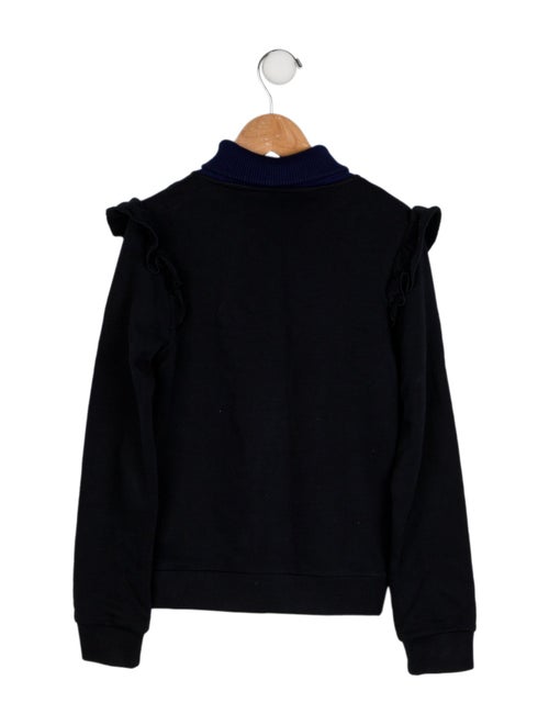 Gucci Girls Web Ruffle Trimmed Jacket