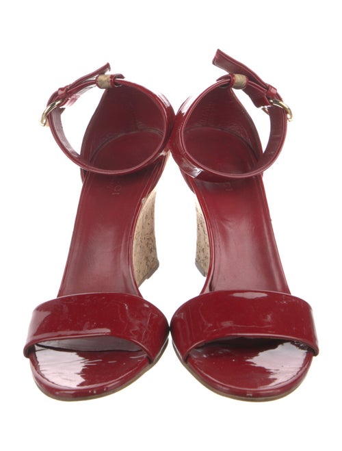 Gucci Hasler Horsebit Accent Patent Leather Sandals