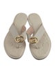 Gucci Interlocking G Logo Leather Flip Flops