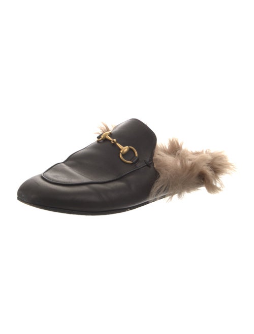 Gucci Leather Chain-Link Accents Mules