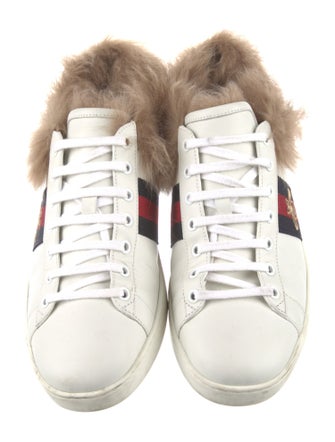 Gucci Sylvie Web Accent Leather Sneakers