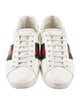 Gucci Web Accent Leather Sneakers