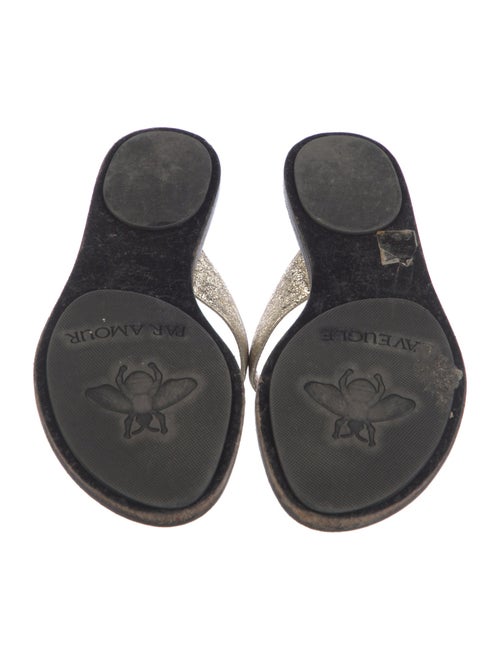 Gucci Double G Logo Leather Slides