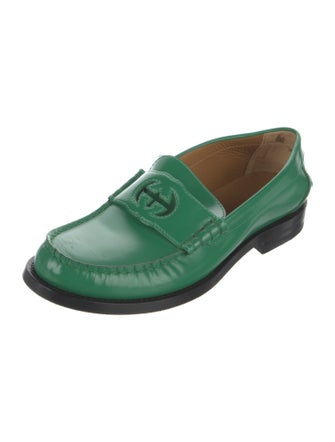 Gucci Interlocking G Logo Leather Loafers