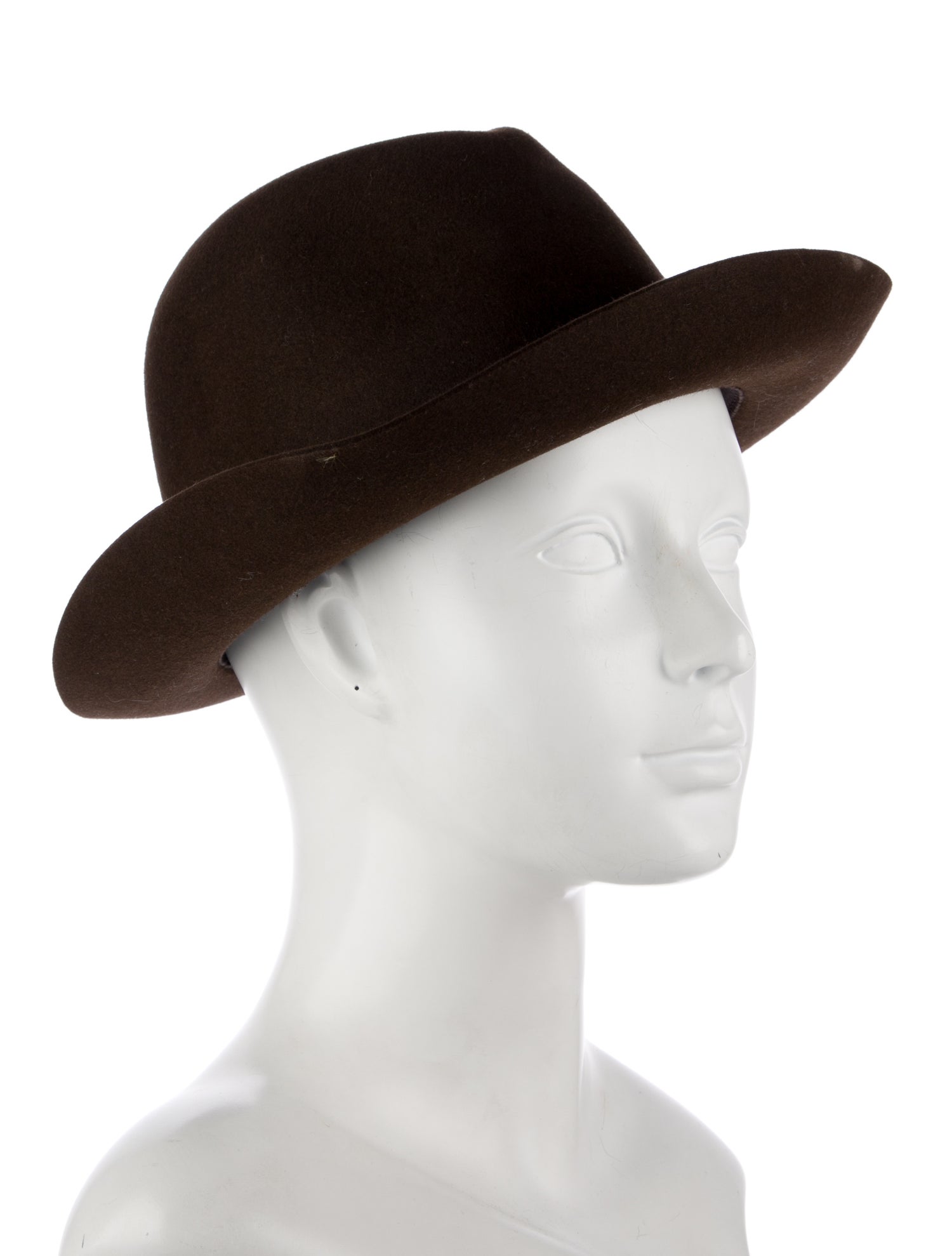 Gucci Leather Trimmed Fedora