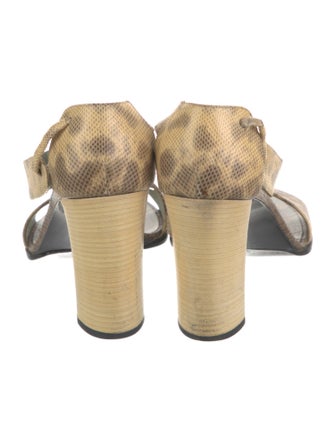Gucci Lizard Animal Print Sandals