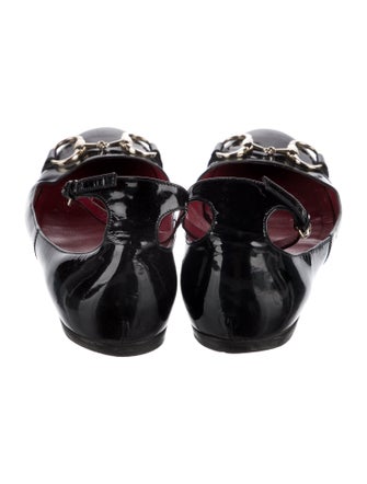 Gucci Horsebit Accent Patent Leather Flats
