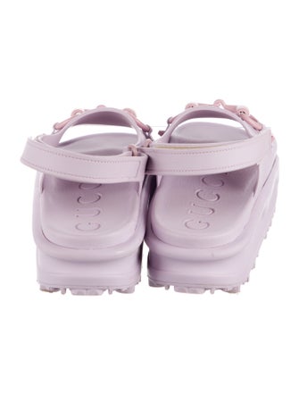 Gucci Horsebit Accent Rubber Slingback Sandals