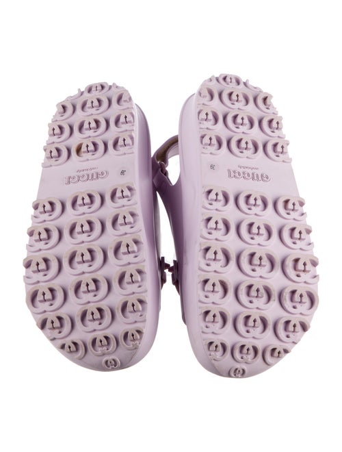 Gucci Horsebit Accent Rubber Slingback Sandals