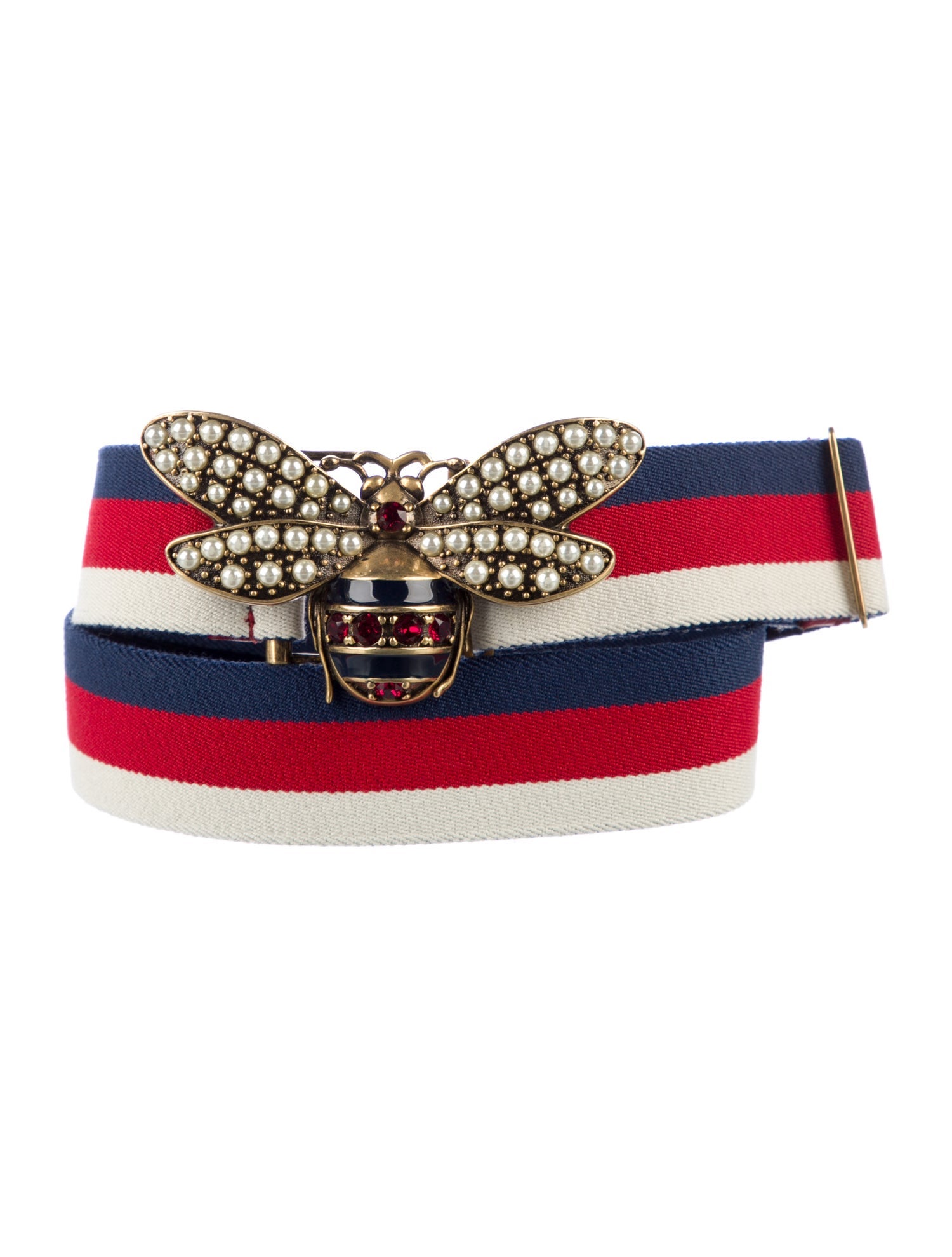 Gucci Sylvie Web Accent Canvas Waist Belt