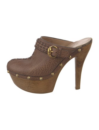 Gucci GG Signature Leather Mules