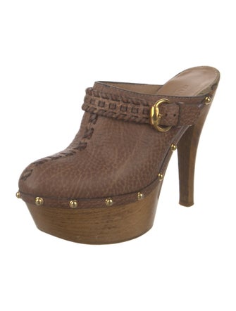 Gucci GG Signature Leather Mules