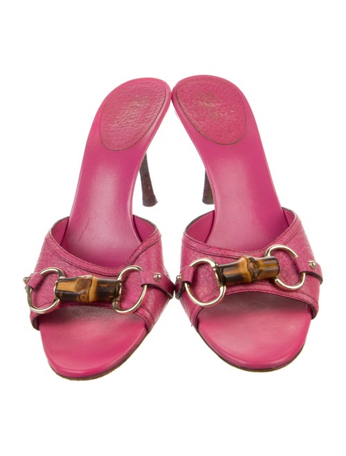 Gucci Horsebit Accent Leather Slides