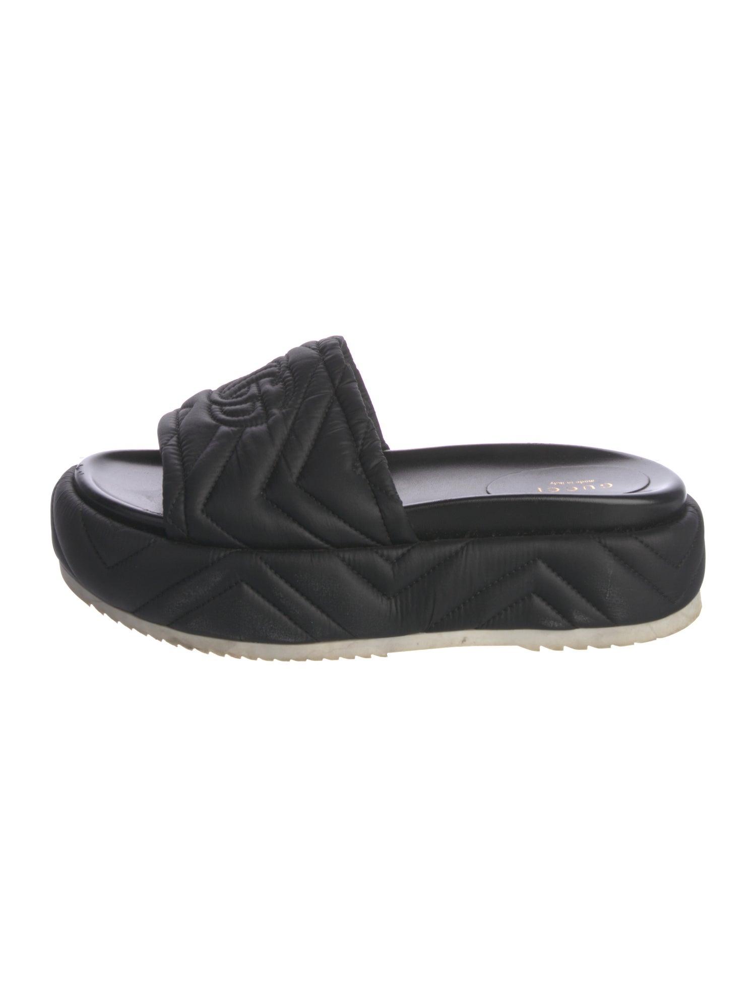 Gucci Double G Logo Nylon Slides