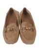 Gucci Bamboo Accent Suede Moccasins