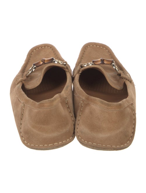 Gucci Bamboo Accent Suede Moccasins