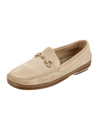Gucci Horsebit Accent Suede Loafers