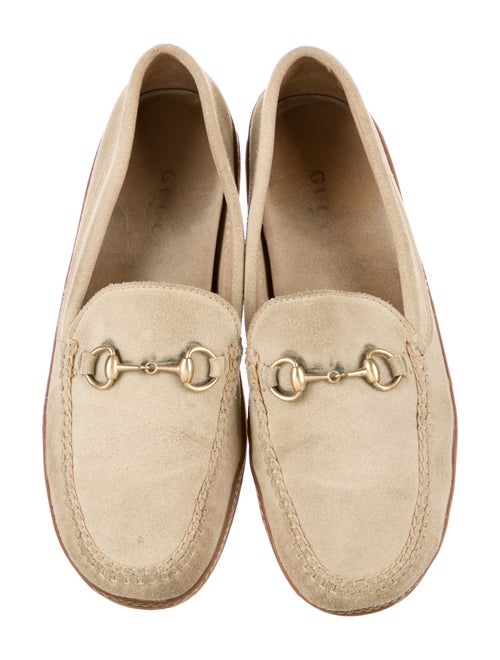 Gucci Horsebit Accent Suede Loafers