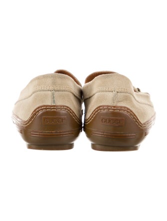 Gucci Horsebit Accent Suede Loafers
