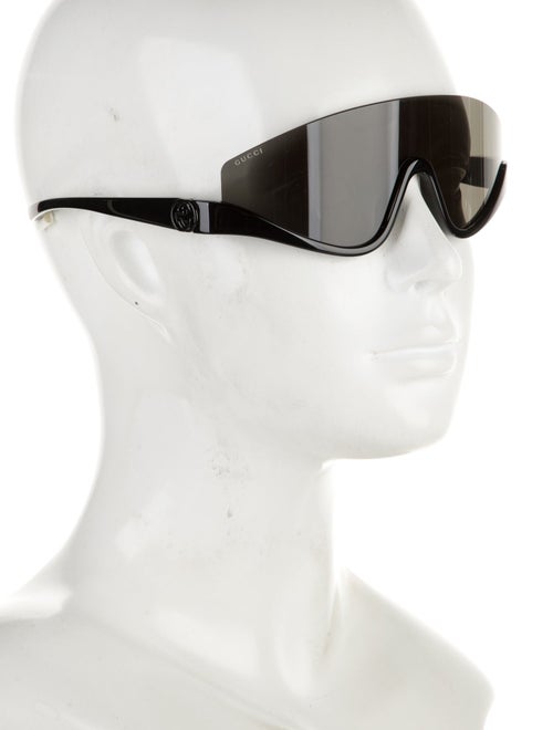 Gucci Interlocking G Logo Shield Sunglasses