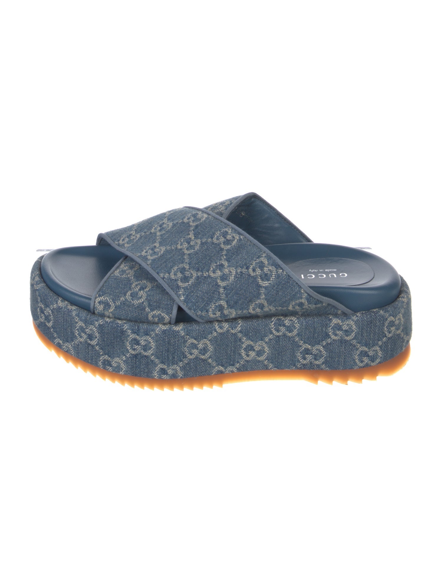 Gucci GG Denim Denim Slides