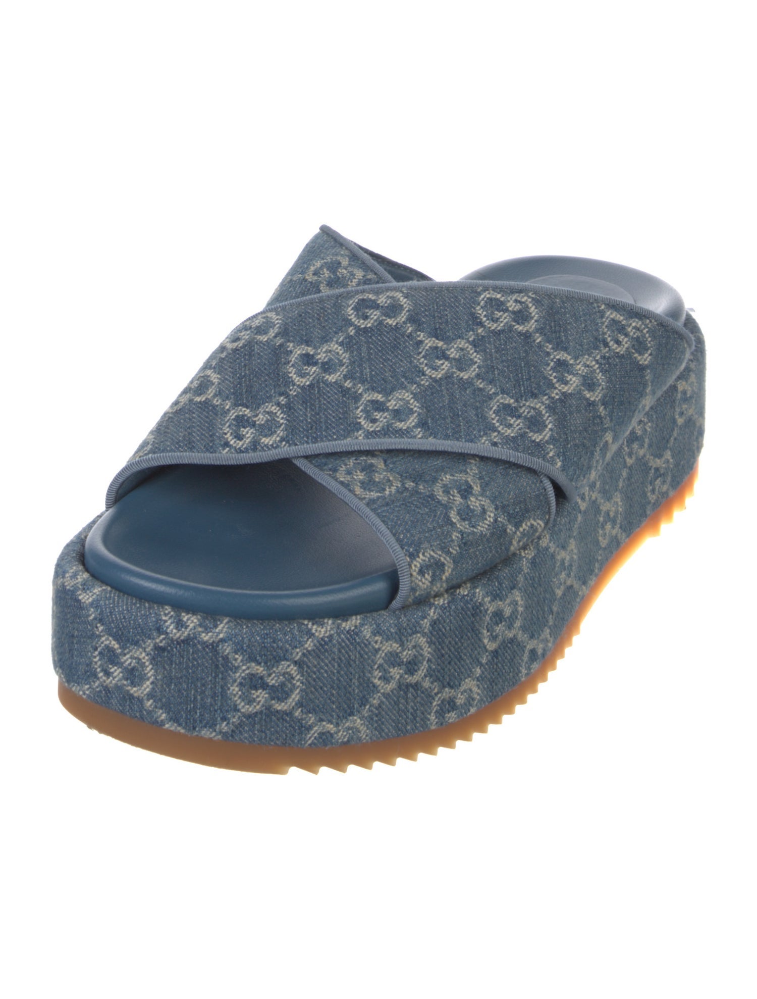 Gucci GG Denim Denim Slides