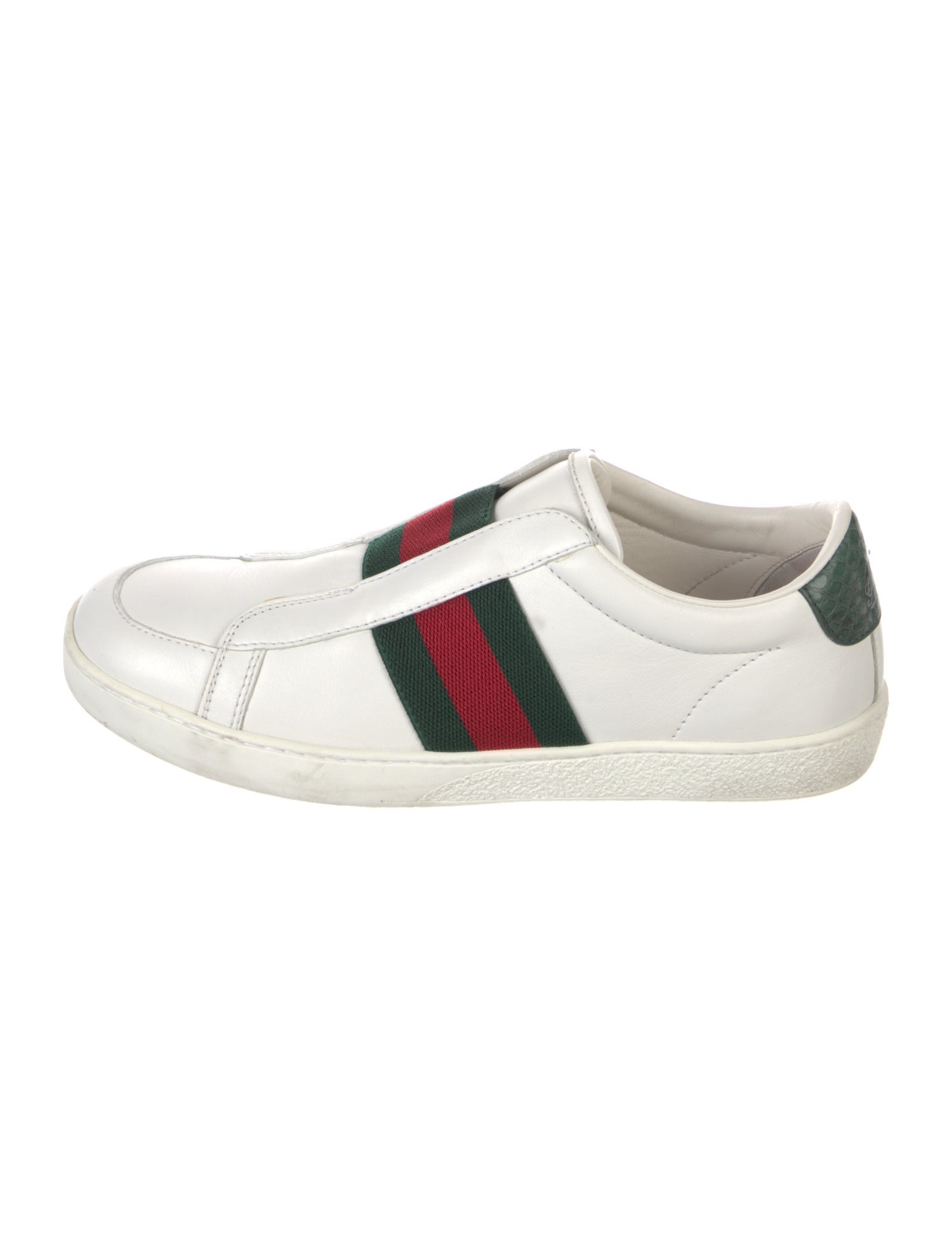 Gucci Web Accent Leather Sneakers