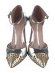 Gucci Patent Leather Studded Accents T-Strap Pumps