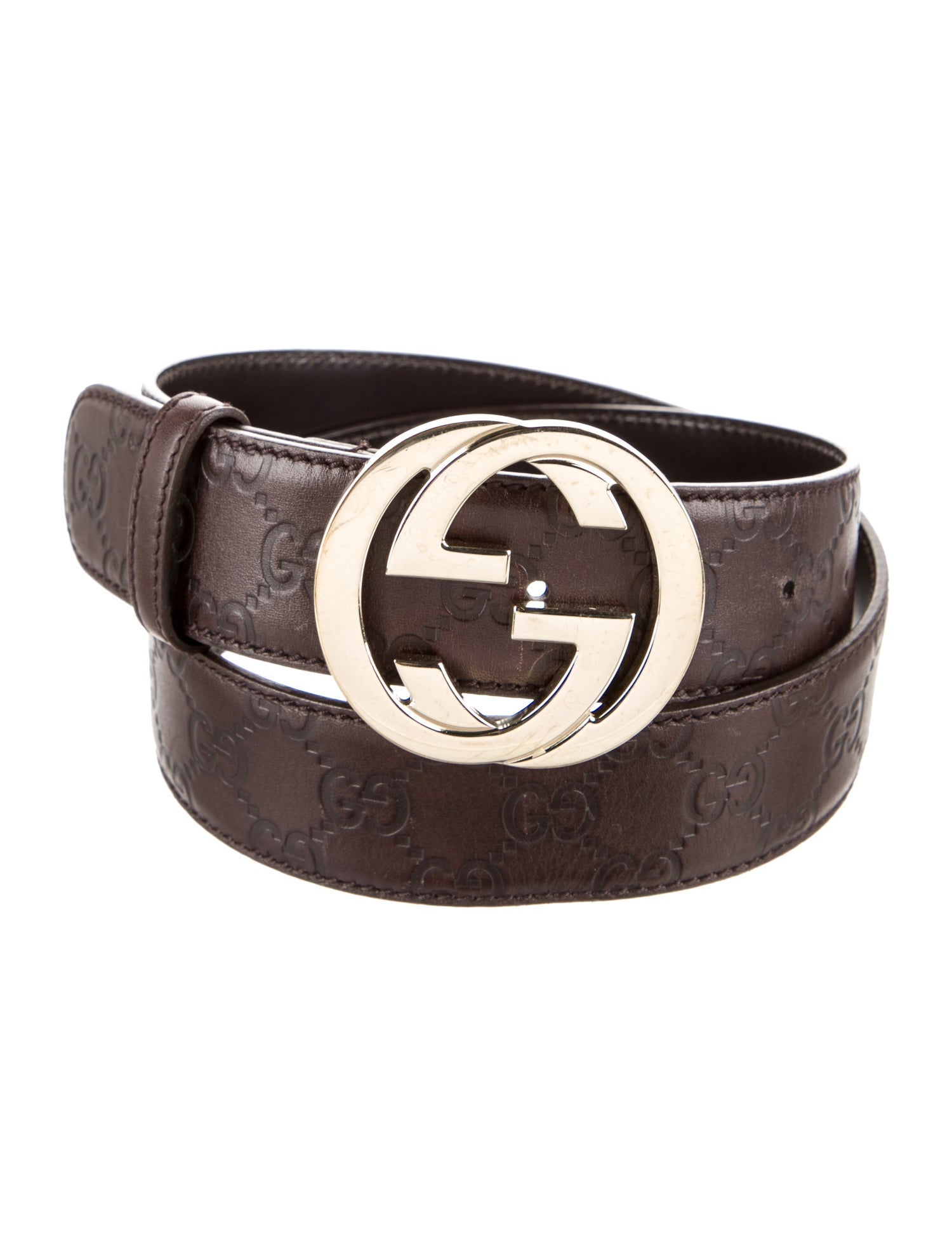 Gucci Interlocking G Logo Leather Belt