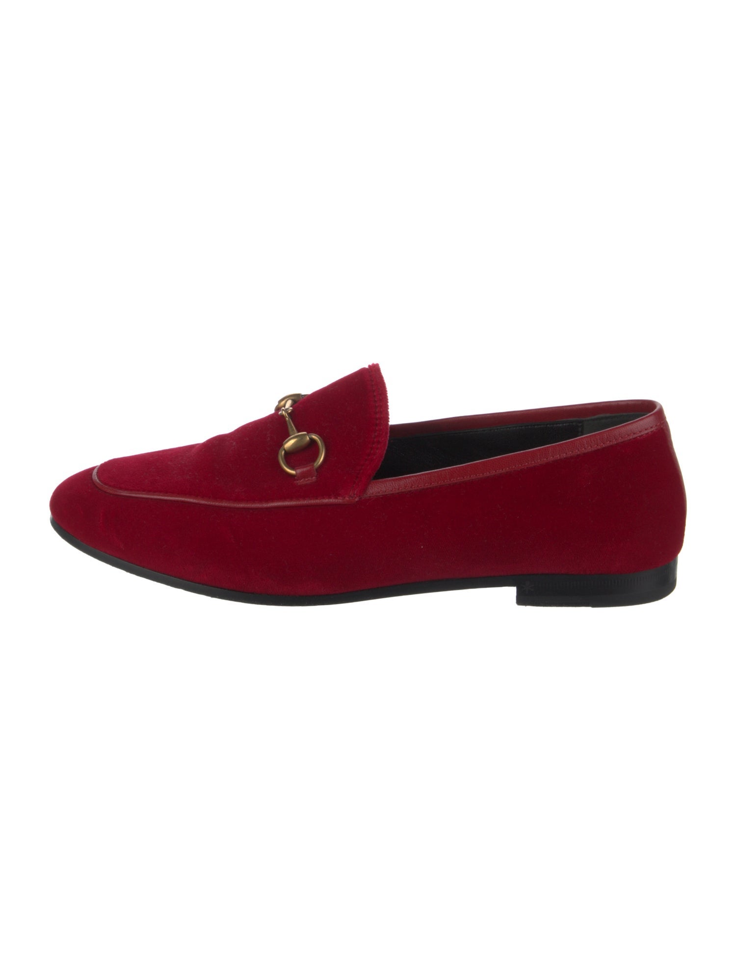 Gucci Horsebit Accent Velvet Loafers