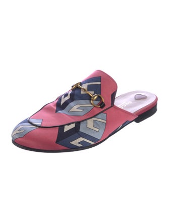Gucci Satin Printed Mules