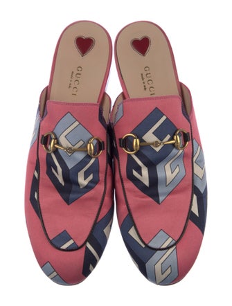 Gucci Satin Printed Mules