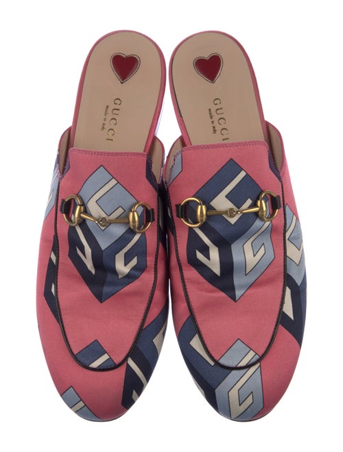 Gucci Satin Printed Mules