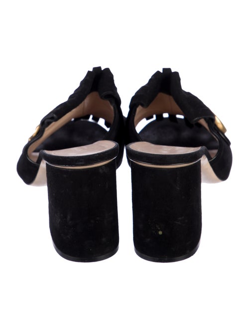 Gucci Double G Logo Suede Slides