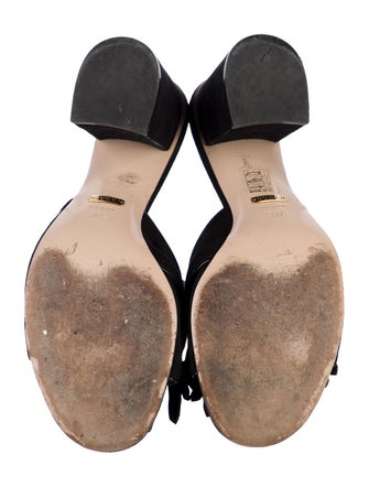 Gucci Double G Logo Suede Slides