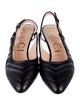 Gucci Interlocking G Logo Leather Slingback Pumps