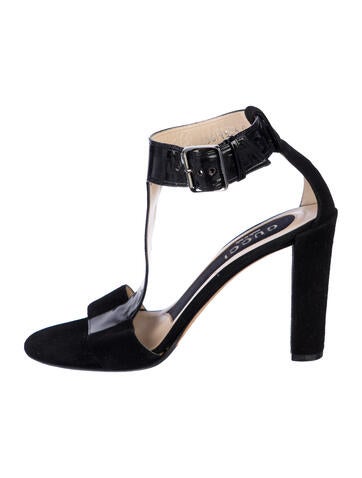 Gucci Sandals Vintage Suede T-Strap 6