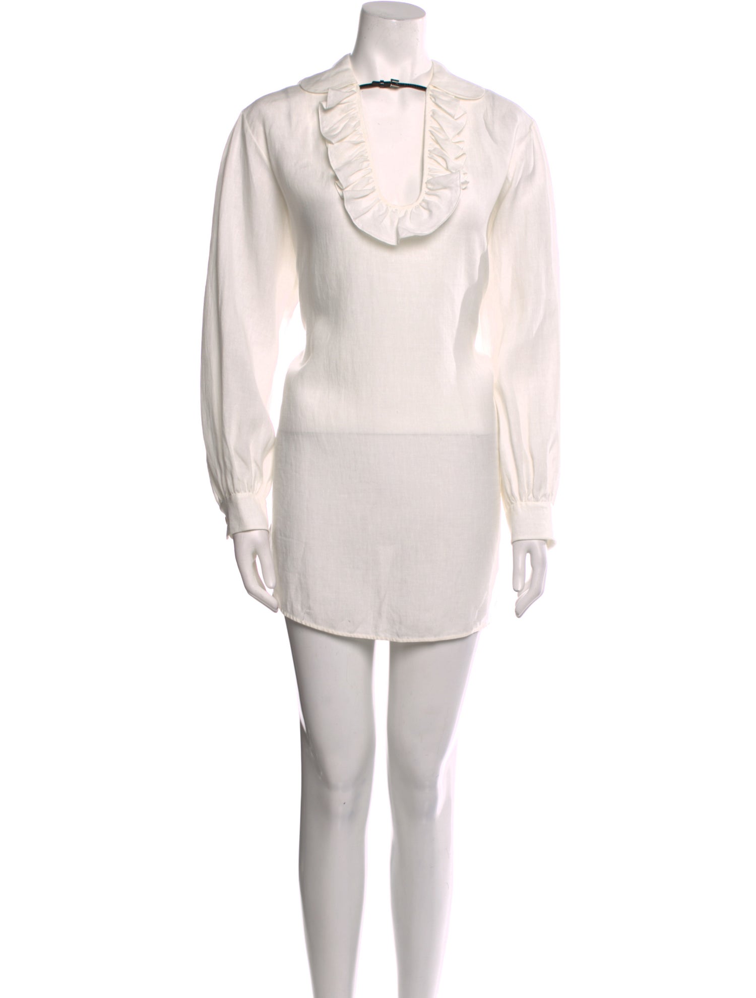 Gucci Linen Cowl Neck Tunic