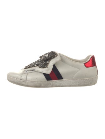 Gucci Sylvie Web Accent Leather Sneakers