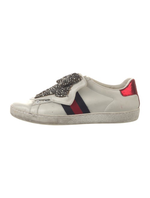Gucci Sylvie Web Accent Leather Sneakers