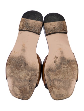 Gucci Interlocking G Logo Leather Slides