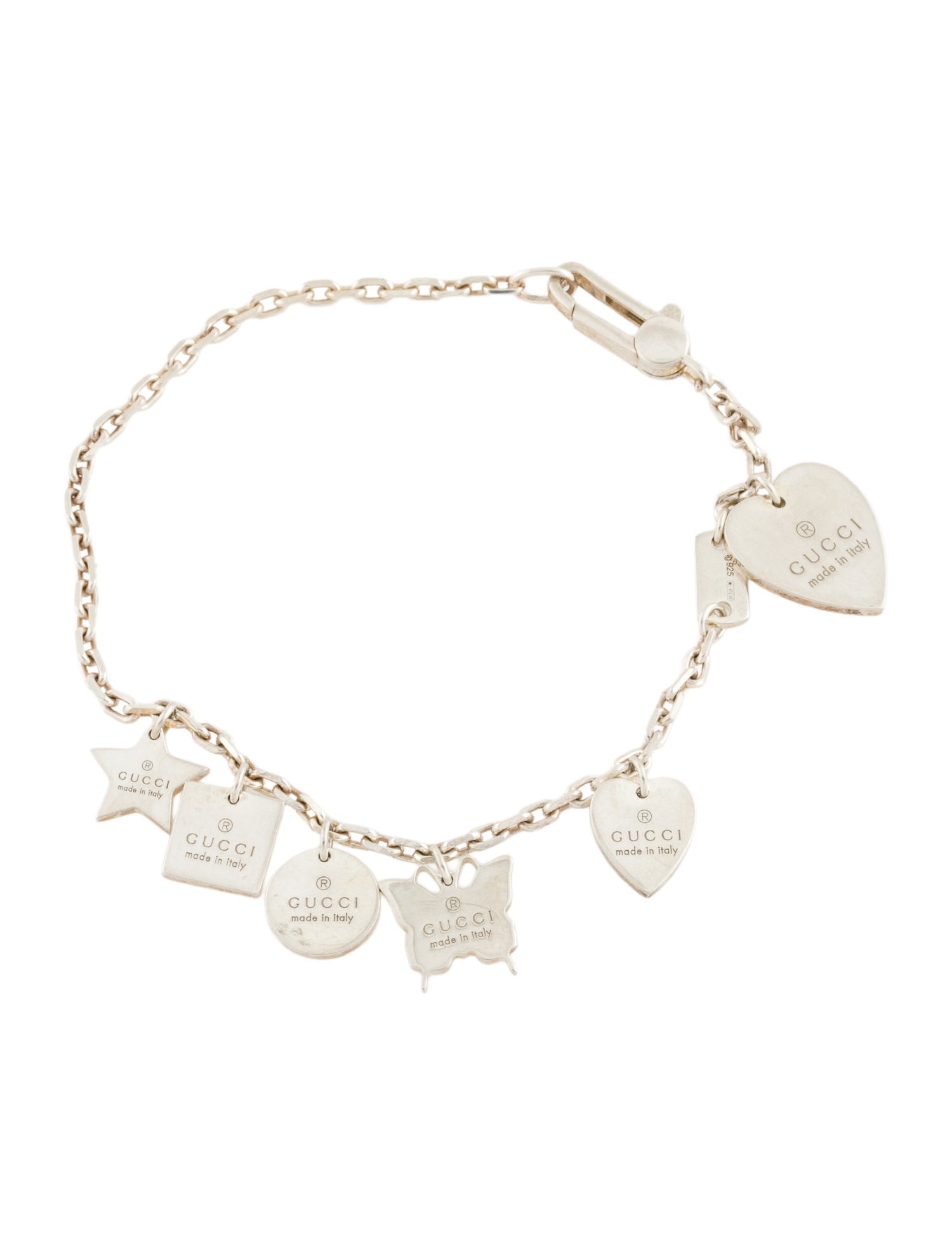Celine Alphabet E Bracelet - 24K Plated Charm, Bracelets
