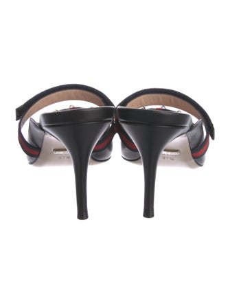 Gucci Horsebit Accent Leather Mules