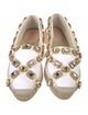 Gucci Canvas Crystal Embellishments Espadrilles